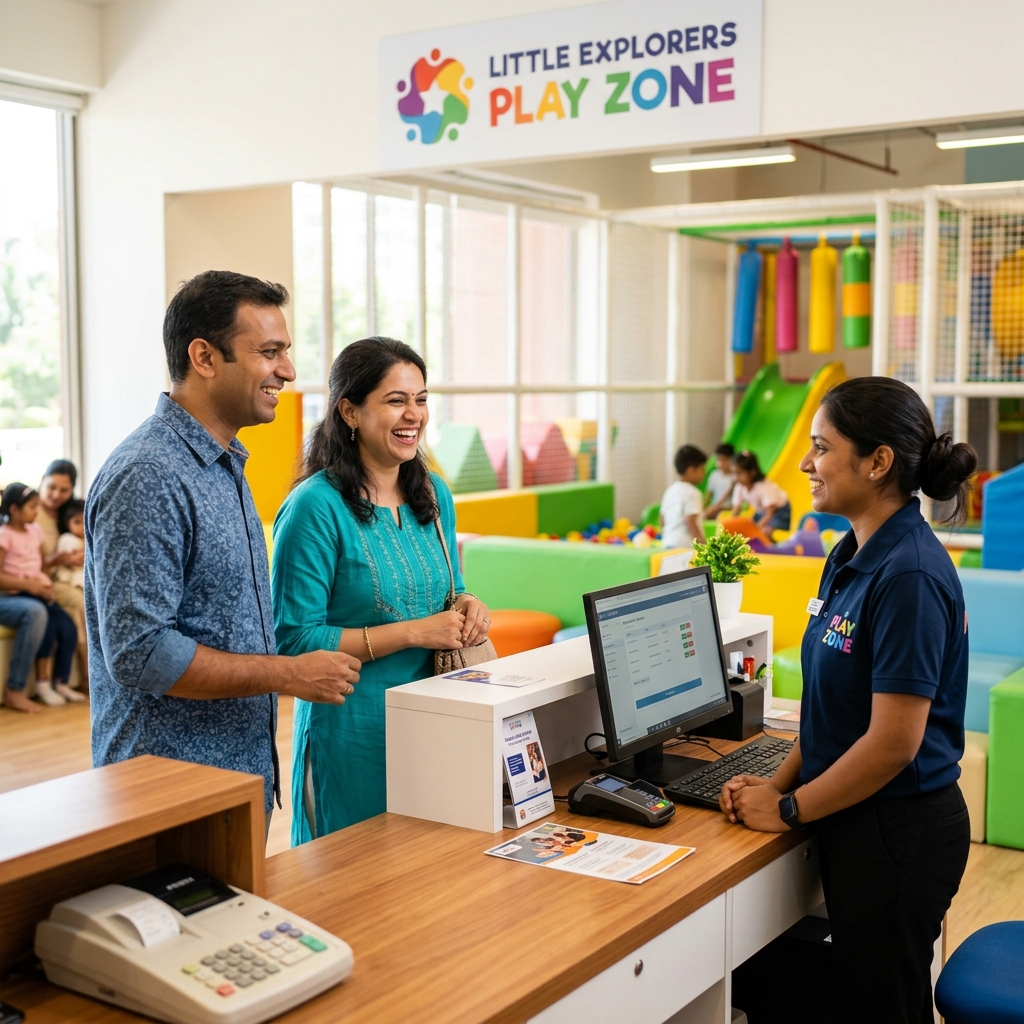 Kids FunZone front reception desk